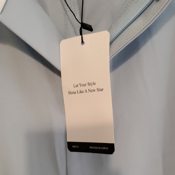 Chic Sky Blue Women's Wide-Leg Pants - Picture 3 of 4